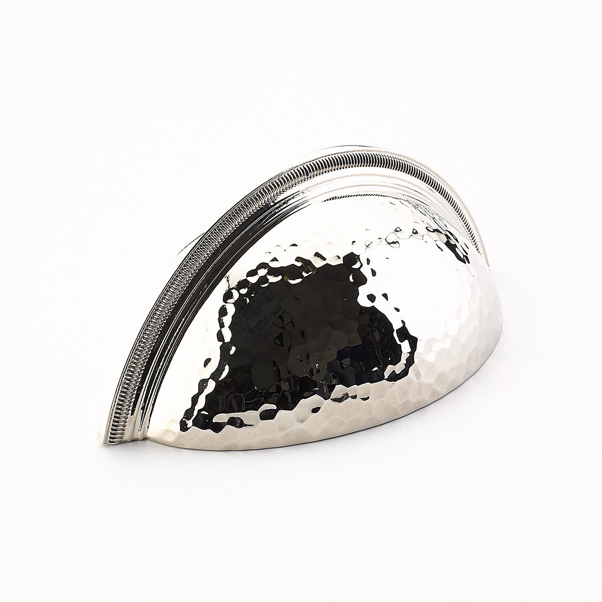 Schaub Atherton, Cup Pull, Hammered, Knurled Edges, Polished Nickel Schaub Hentell Schaub