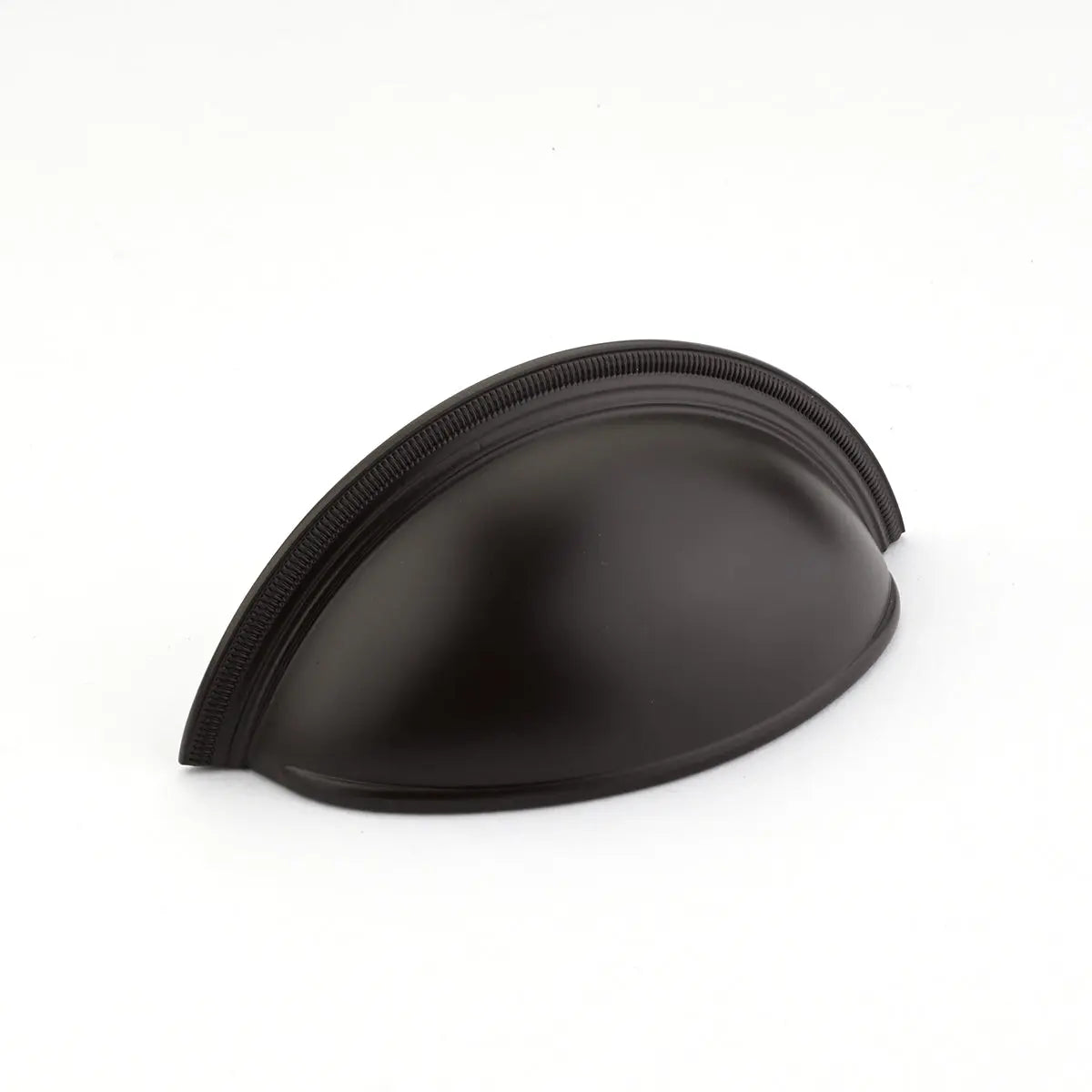 Schaub Atherton, Cup Pull, Plain Surface, Knurled Edges, Oil Rubbed Bronze Schaub Hentell Schaub