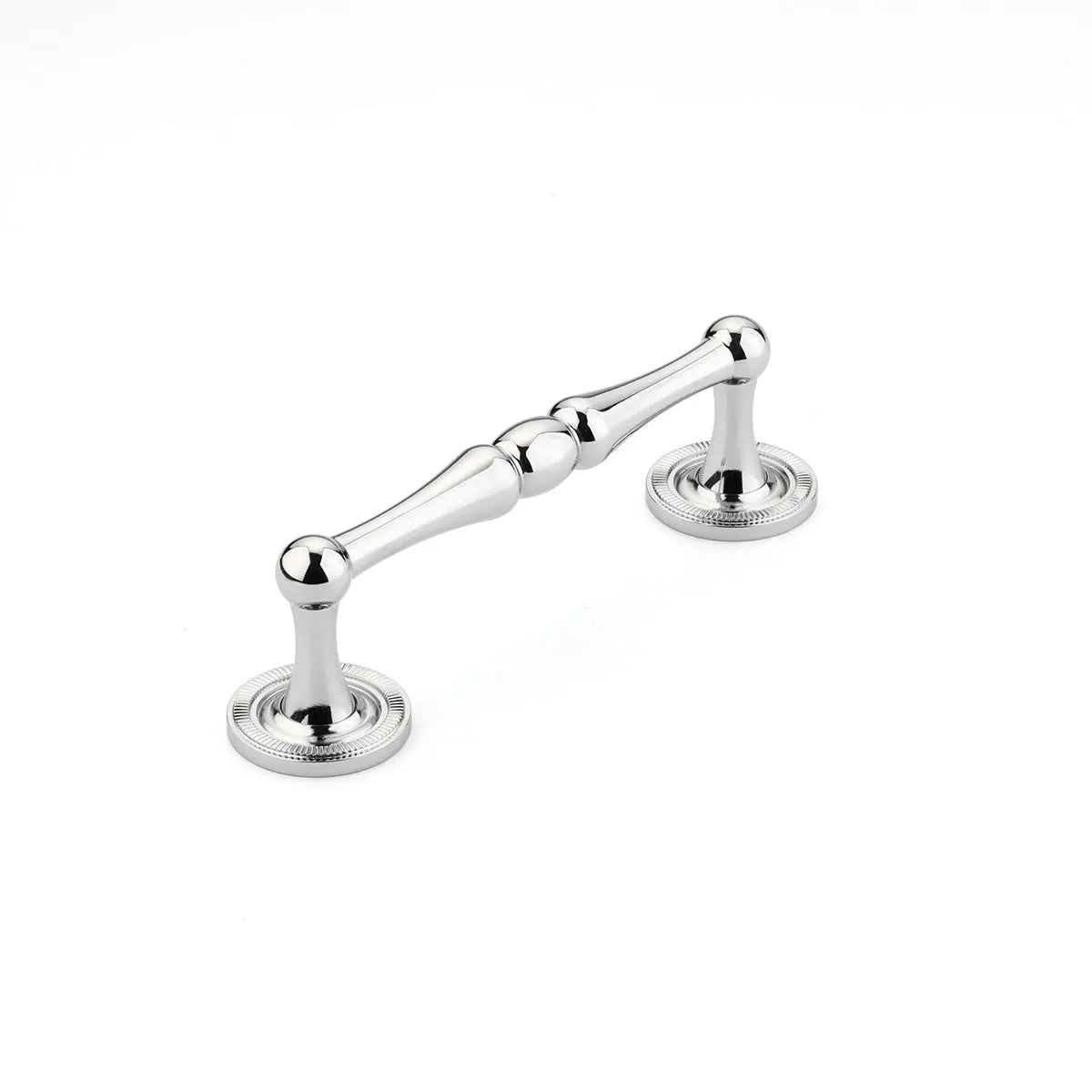 Schaub Atherton, Pull, 4" cc with knurled footplate, Polished Chrome Schaub Hentell Schaub