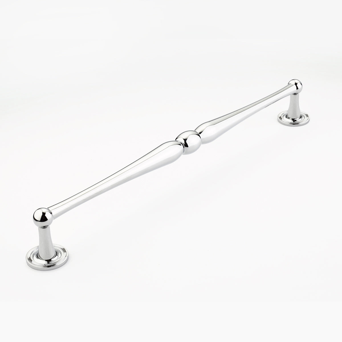 Schaub Atherton, Appliance Pull, 15" cc with knurled footplate, Polished Chrome Schaub Hentell Schaub