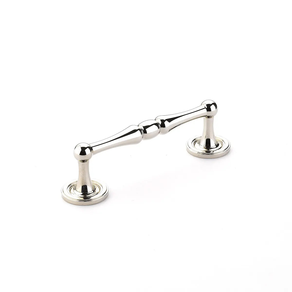 Schaub Atherton, Pull, 4" cc with plain footplate, Polished Nickel Schaub Hentell Schaub