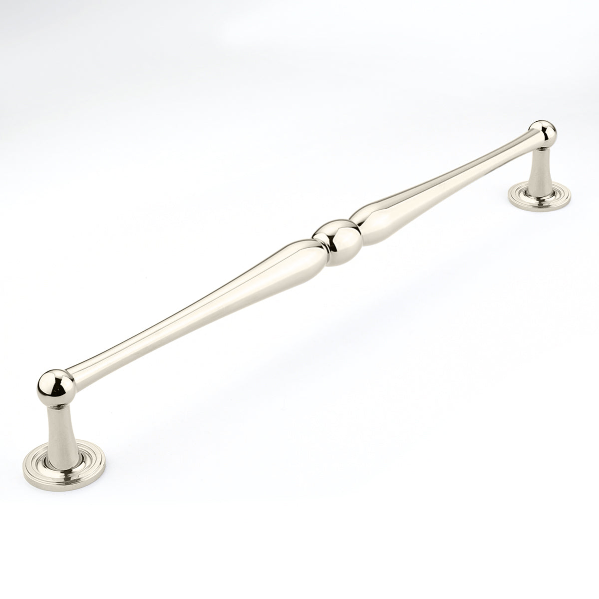 Schaub Atherton, Appliance Pull, 15" cc with plain footplate, Polished Nickel