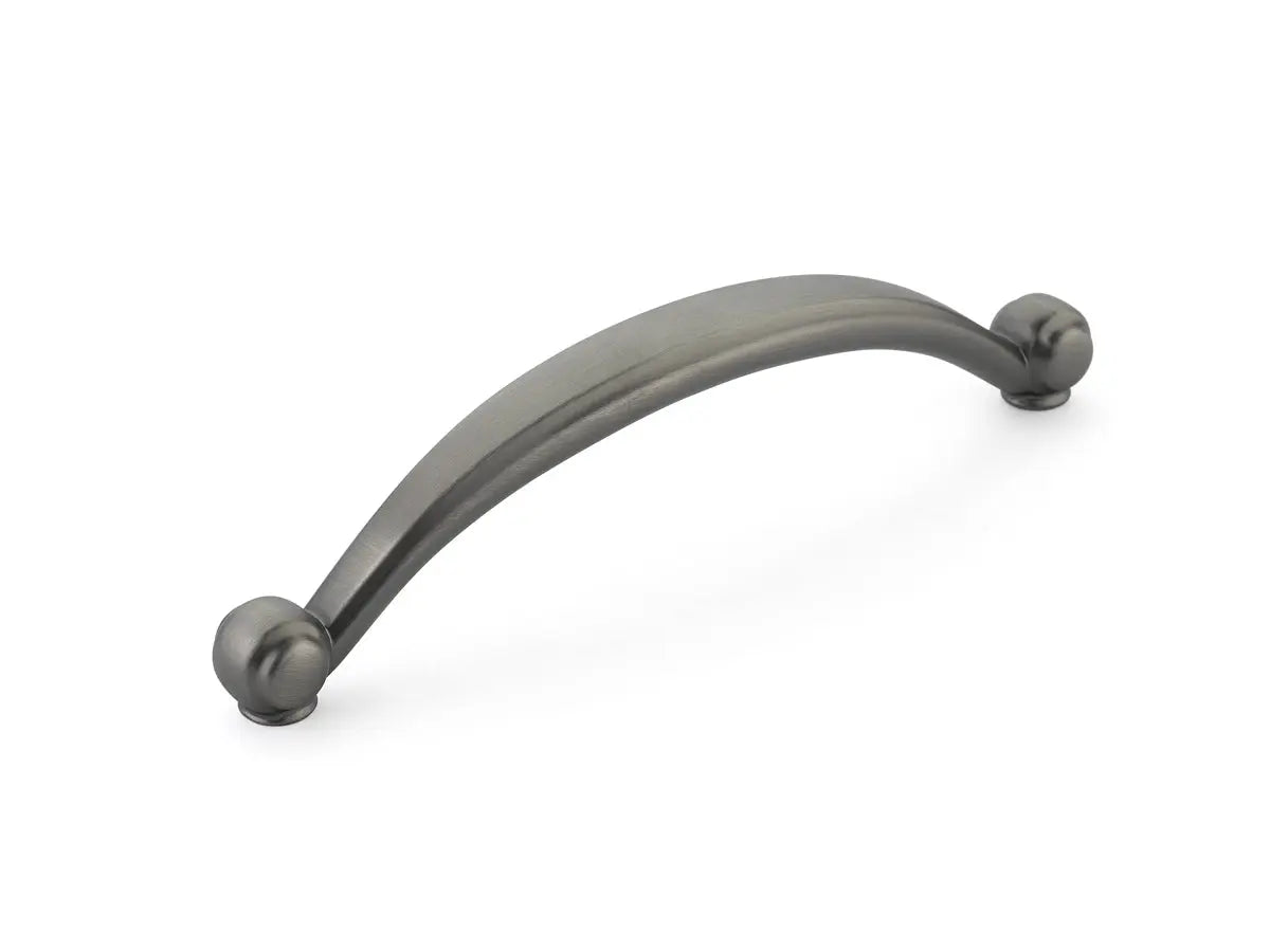 Schaub Cabriole, Pull, 6" cc, Antique Nickel Schaub Hentell Schaub