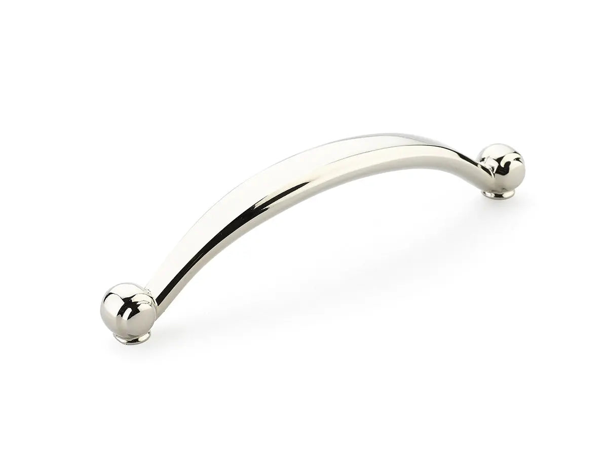 Schaub Cabriole, Pull, 6" cc, Polished Nickel Schaub Hentell Schaub