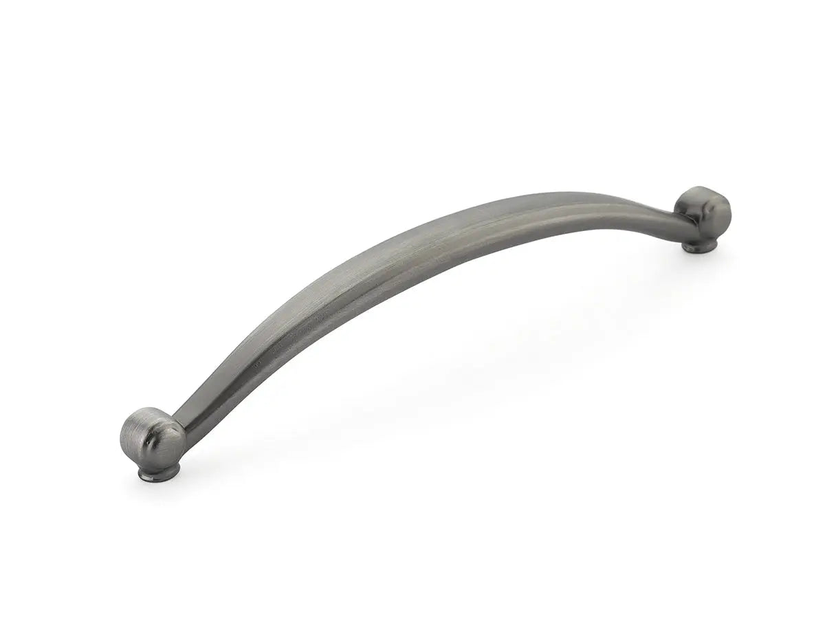 Schaub Cabriole, Pull, 8" cc, Antique Nickel Schaub Hentell Schaub