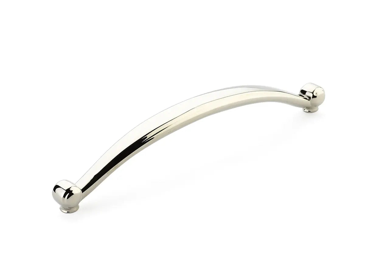 Schaub Cabriole, Pull, 8" cc, Polished Nickel Schaub Hentell Schaub