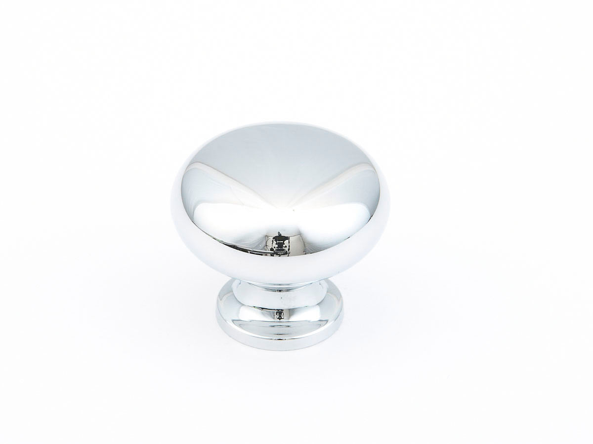 Schaub Traditional / Country, Round Knob, Polished Chrome, 1-1/4" dia Schaub Hentell Schaub
