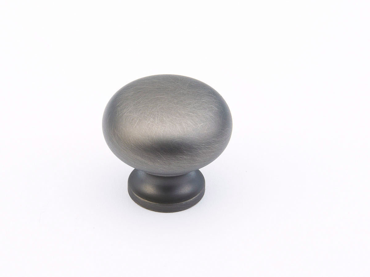 Schaub Traditional / Country, Round Knob, Antique Nickel, 1-1/4" dia Schaub Hentell Schaub