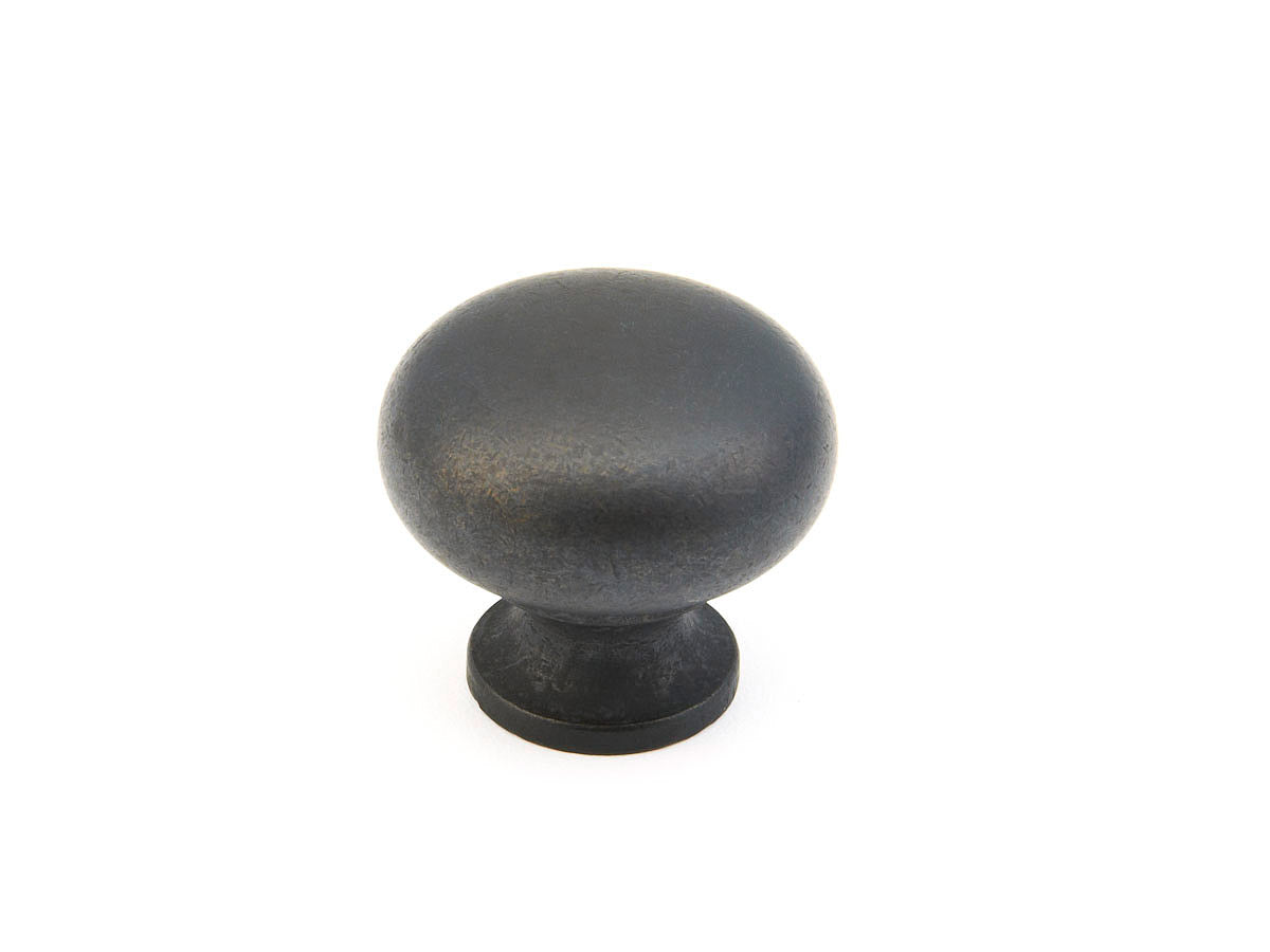 Schaub Traditional, Round Knob, Distressed Bronze , 1-1/4" dia