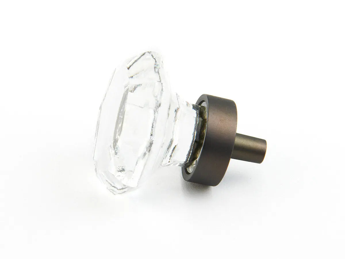 Schaub Stargaze, Knob, Octogonal Clear, Bronze 1-1/4 dia Schaub Hentell Schaub