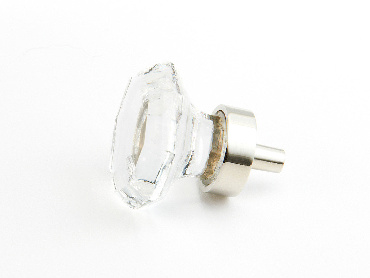Schaub Stargaze, Knob, Octogonal Clear, Polished Nickel 1-1/4 dia Schaub Hentell Schaub