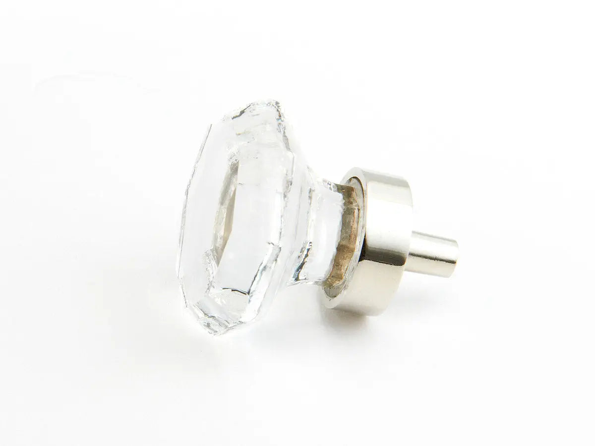 Schaub Stargaze, Knob, Octogonal Clear, Polished Nickel 1-1/4 dia Schaub Hentell Schaub