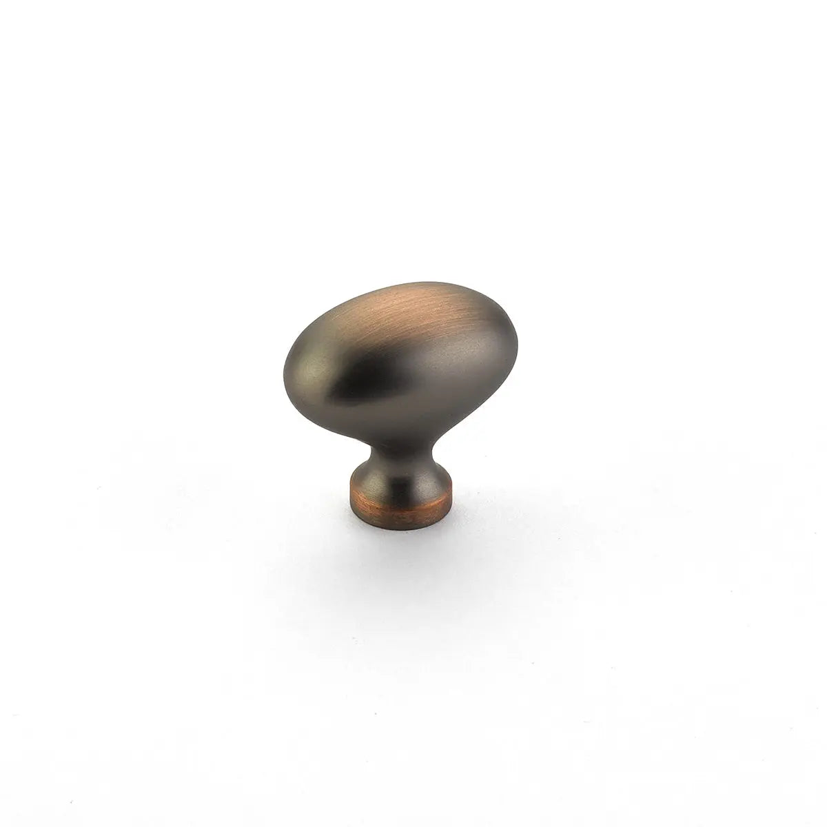 Schaub Traditional / Country, Knob, Oval, Aurora Bronze, 1-3/8" dia Schaub Hentell Schaub
