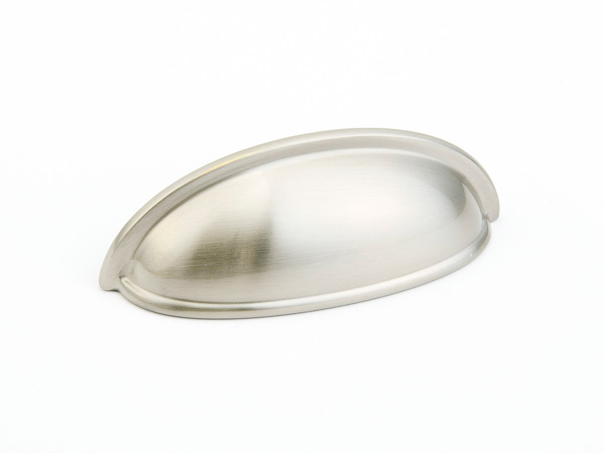 Schaub Traditional, Cup Pull, Satin Nickel, 3" cc Schaub Hentell Schaub