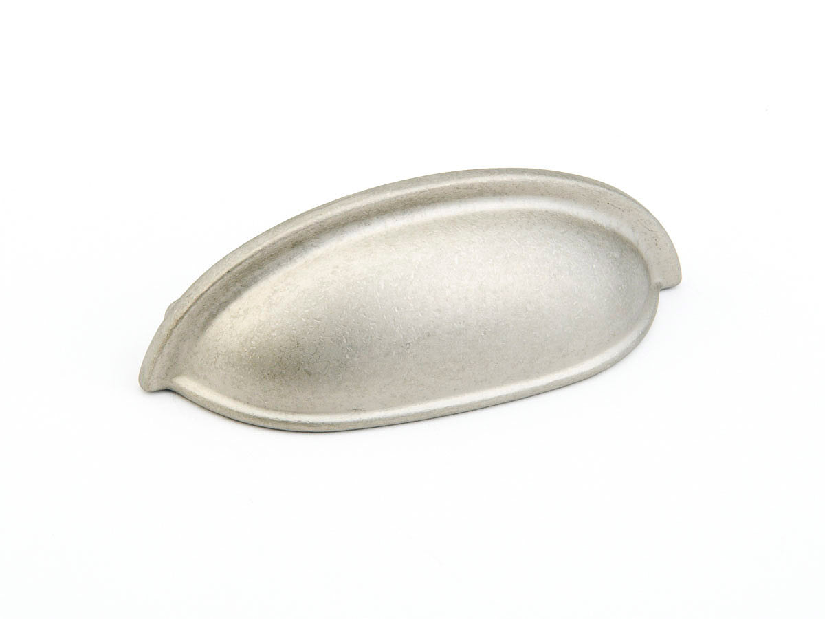Schaub Traditional, Cup Pull, Distressed Nickel, 3" cc