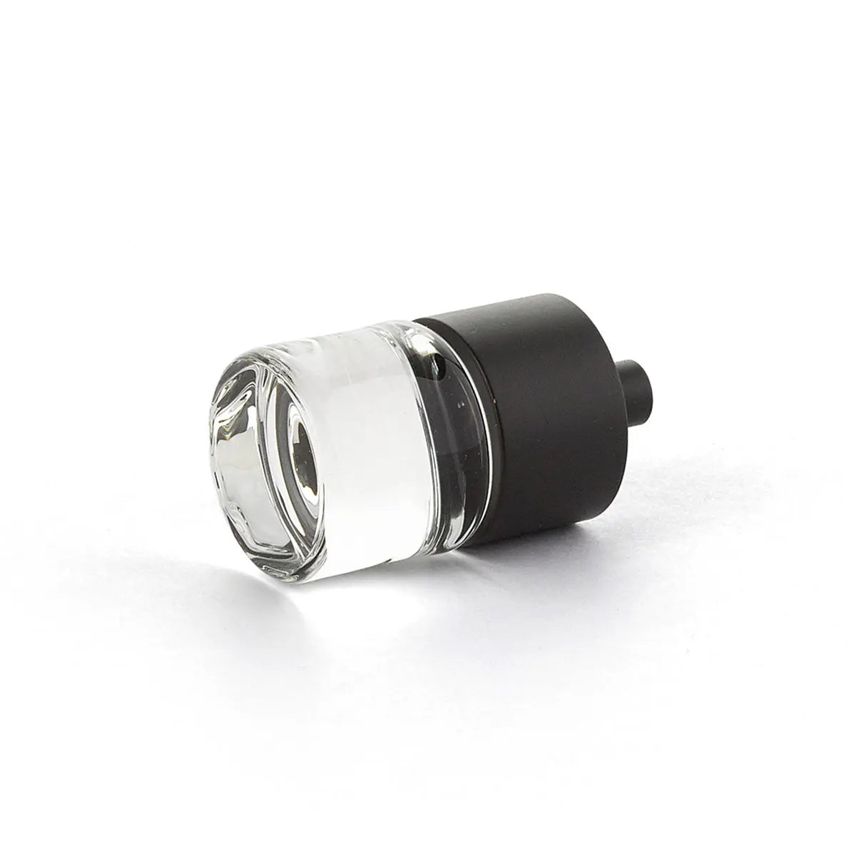 Schaub City Lights, Knob, Clear, Cylinder Glass, Oil Rubbed Bronze base. Schaub Hentell Schaub