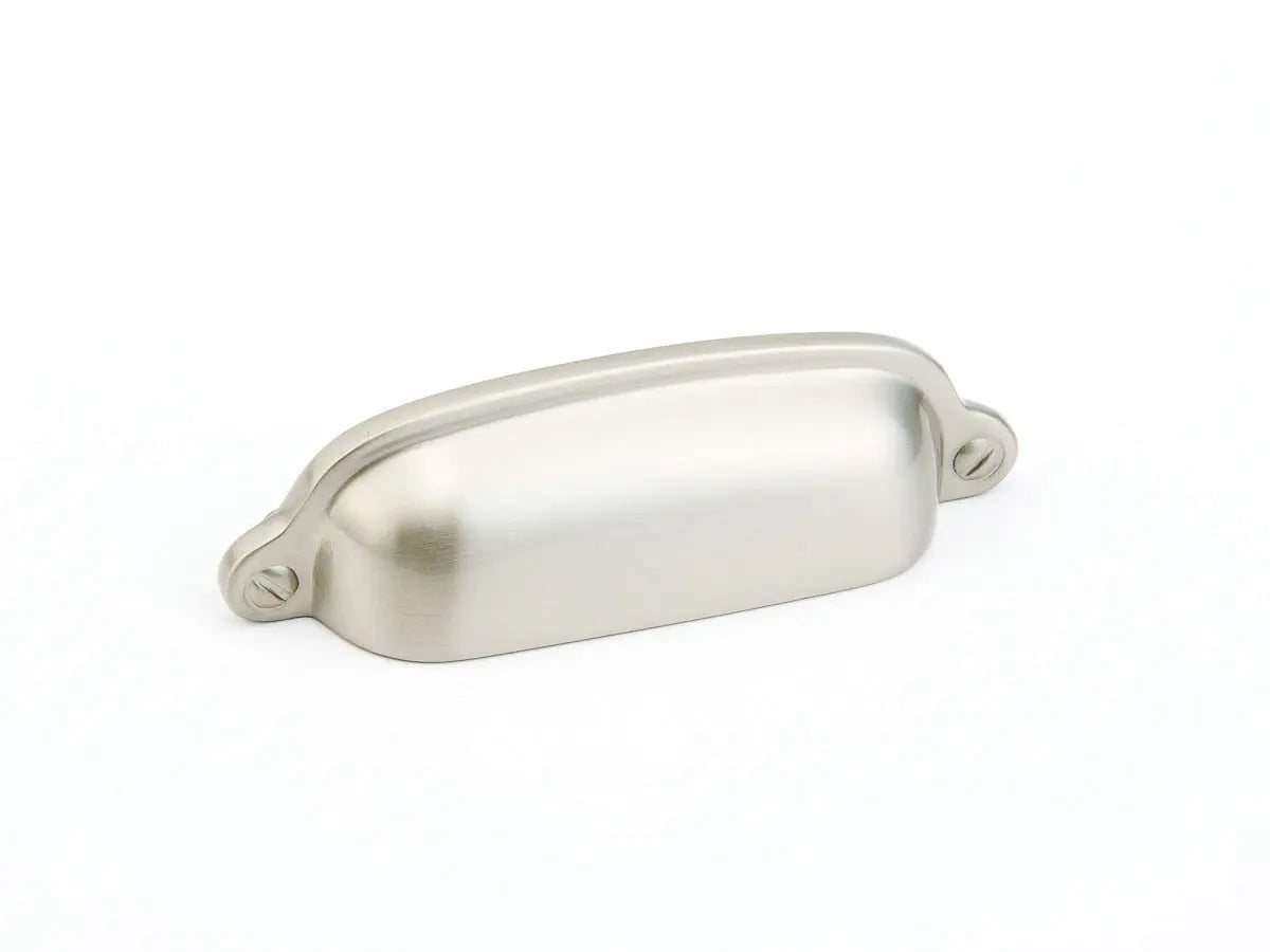Schaub Country, Cup Pull Satin Nickel, 3" cc Schaub Hentell Schaub