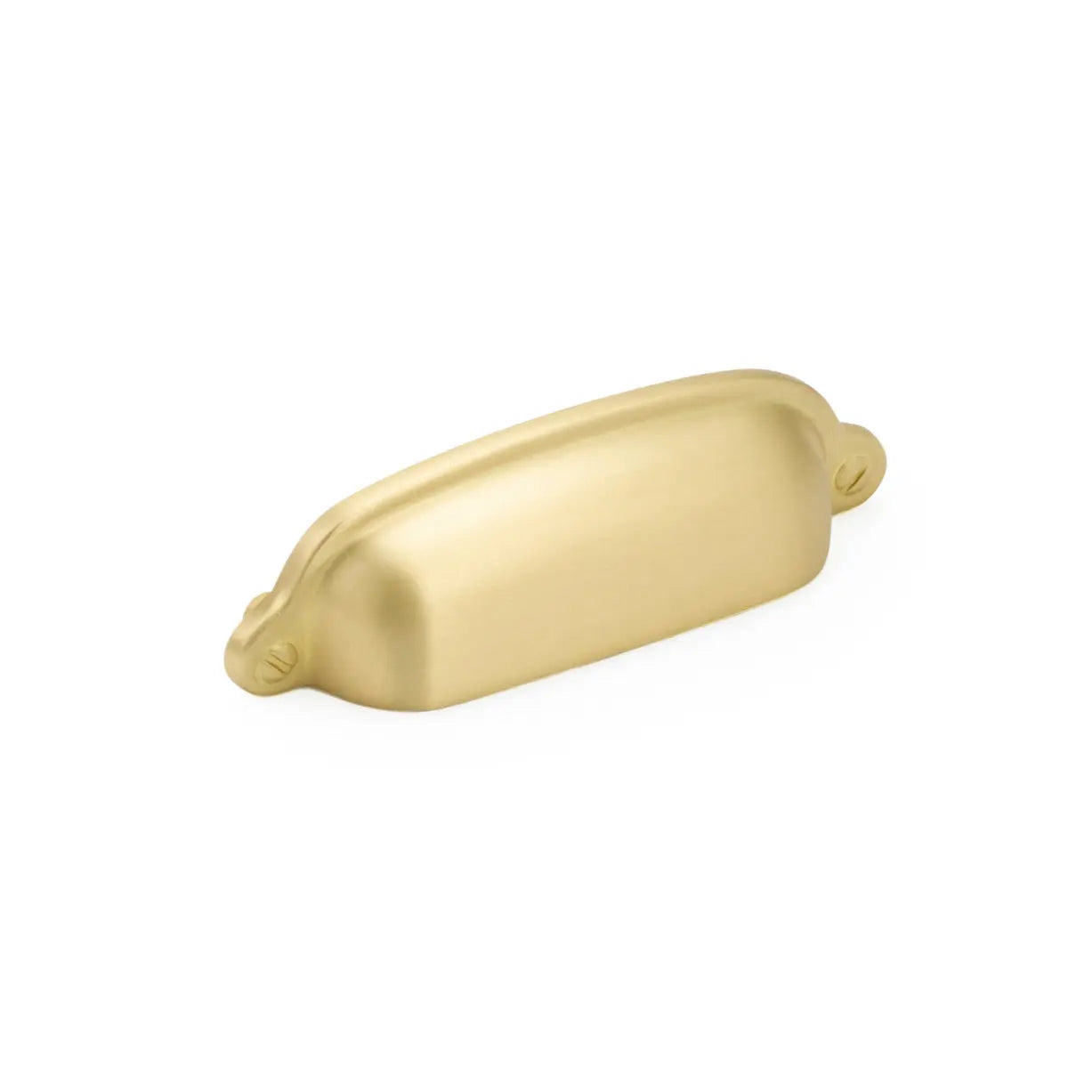 Schaub Country, Cup Pull Satin Brass, 3" cc Schaub Hentell Schaub