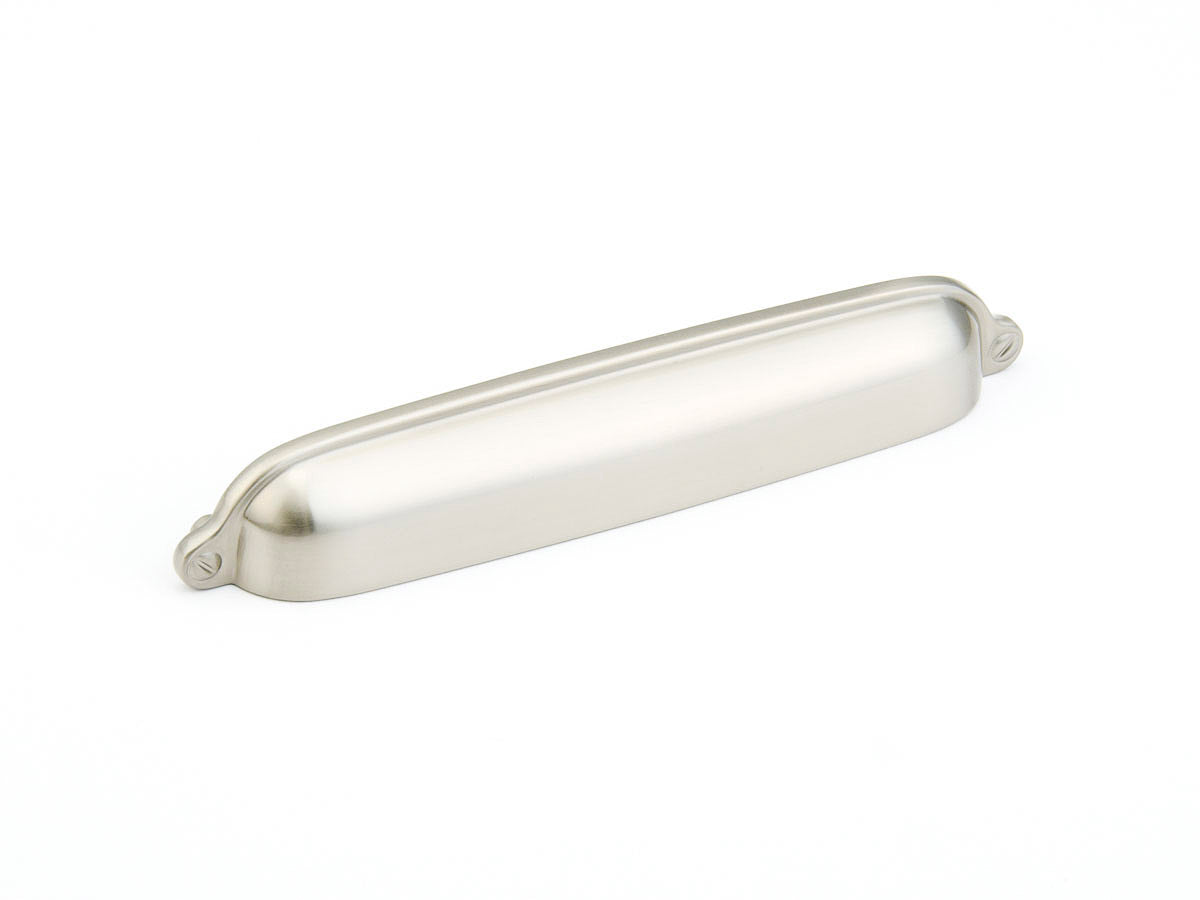 Schaub Country, Cup Pull, Satin Nickel, 6" cc Schaub Hentell Schaub