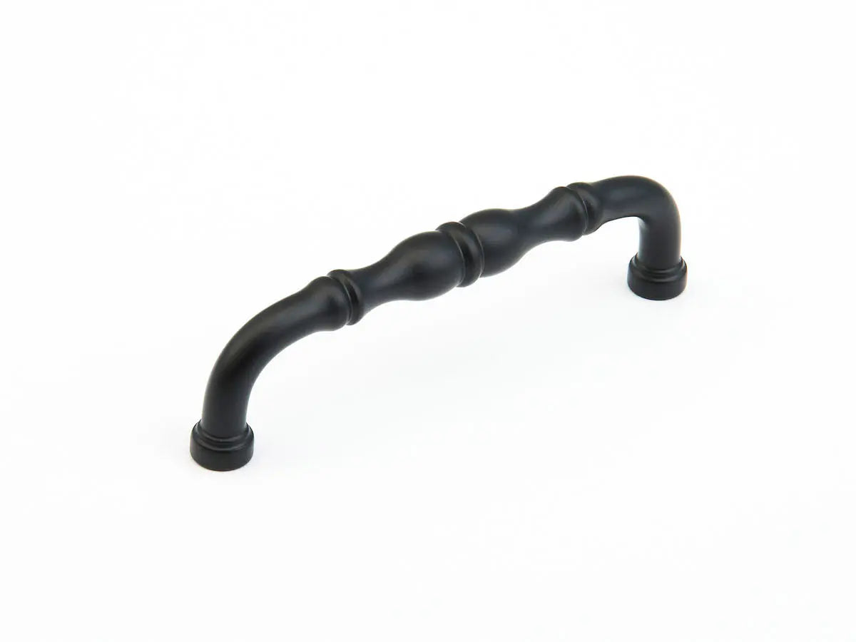 Schaub Colonial, Pull, Flat Black, 4" cc Schaub Hentell Schaub