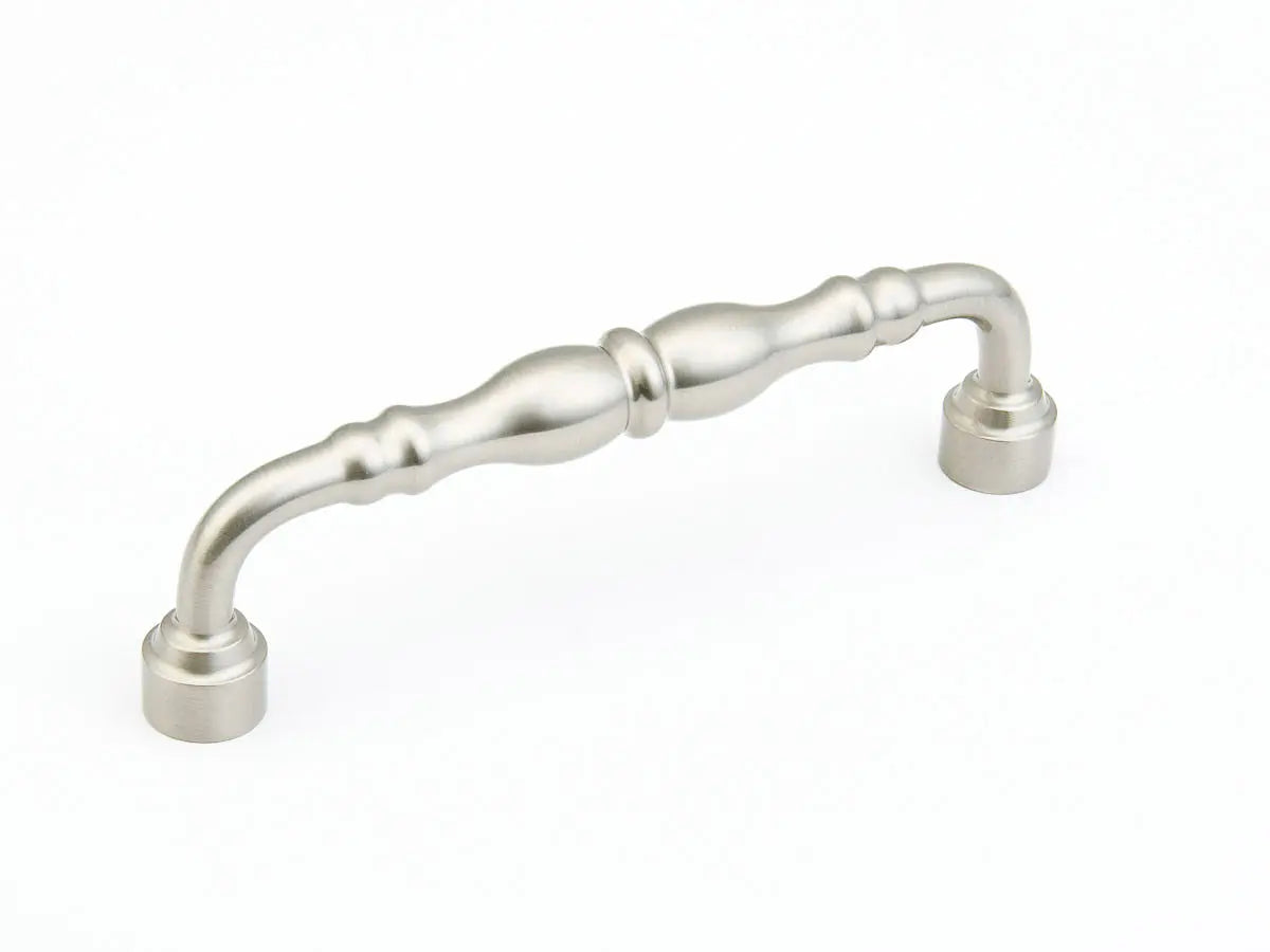 Schaub Colonial, Pull, Satin Nickel, 6" cc Schaub Hentell Schaub
