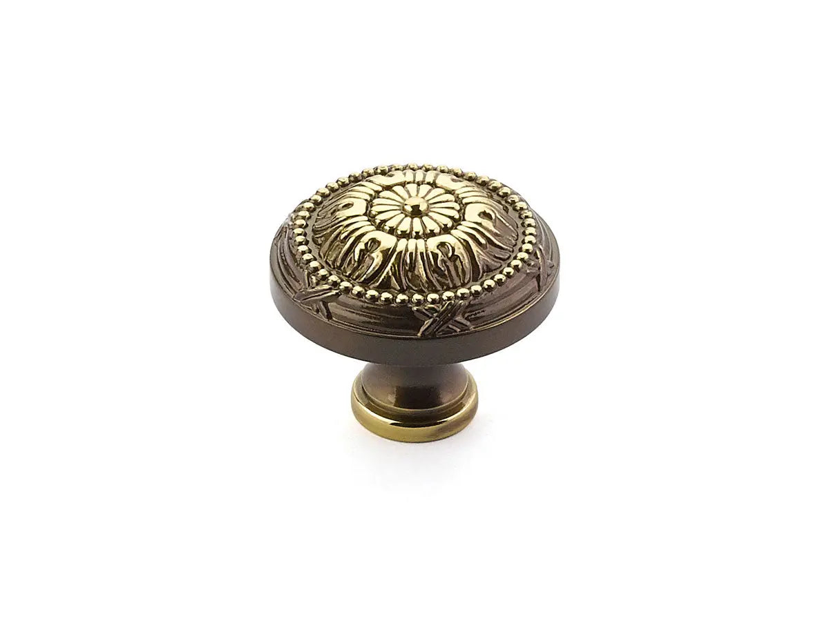 Schaub Versailles, Knob, Antique Light Polish 1-1/2" dia Schaub Hentell Schaub