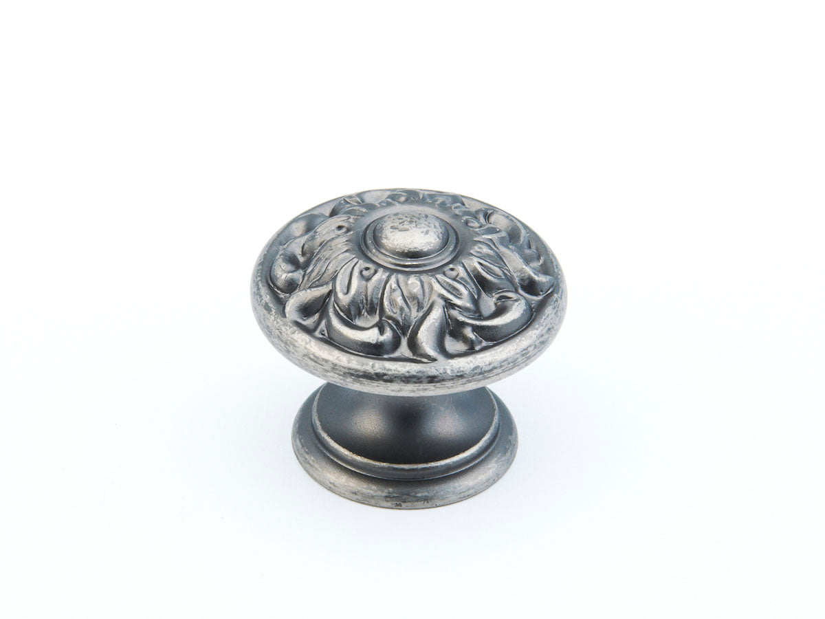 Schaub Corinthian, Knob, Corinthian Silver, 1-3/8" Schaub Hentell Schaub