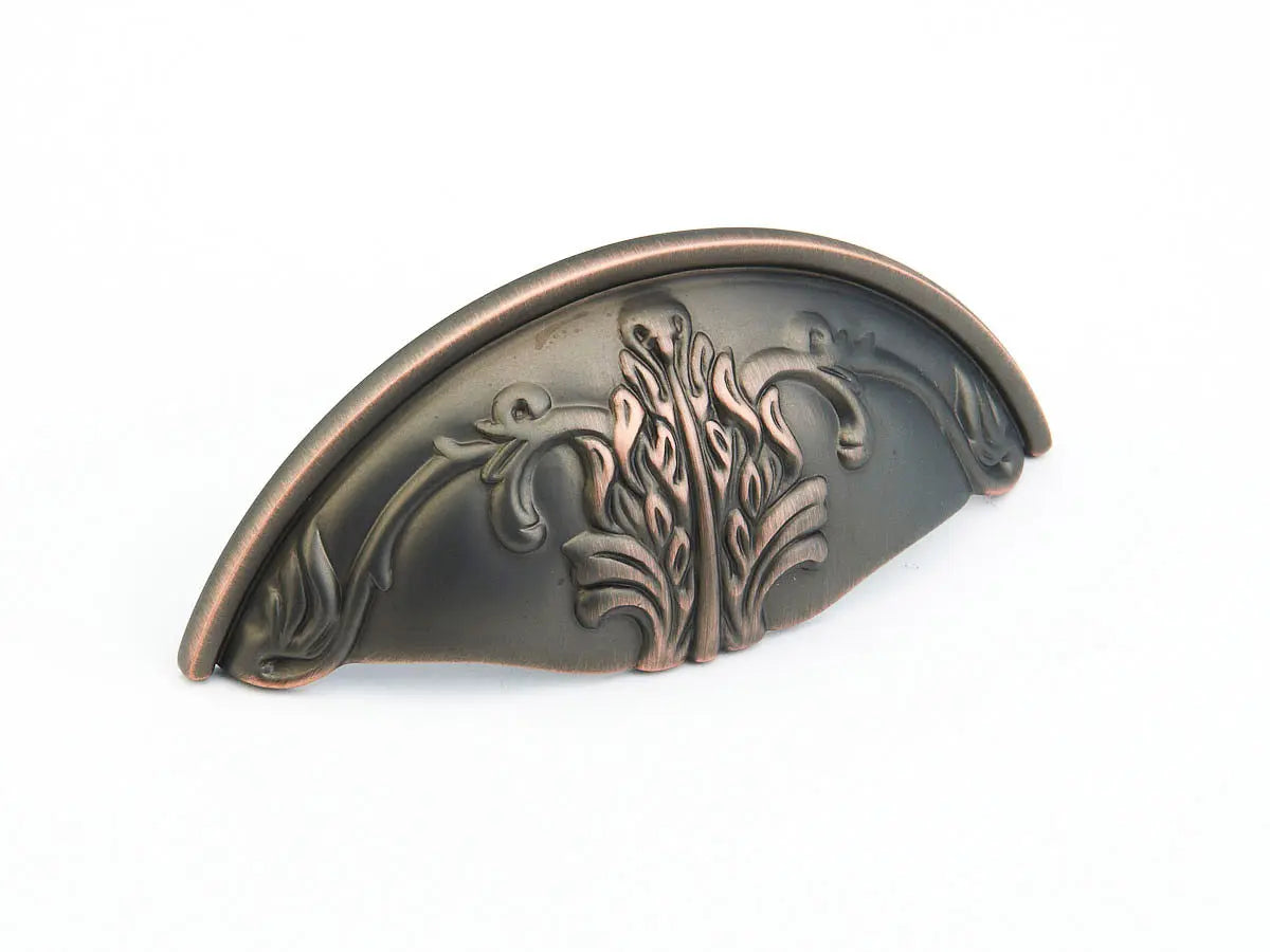 Schaub Corinthian, Cup Pull, Michelangelo Bronze, 3" cc Schaub Hentell Schaub