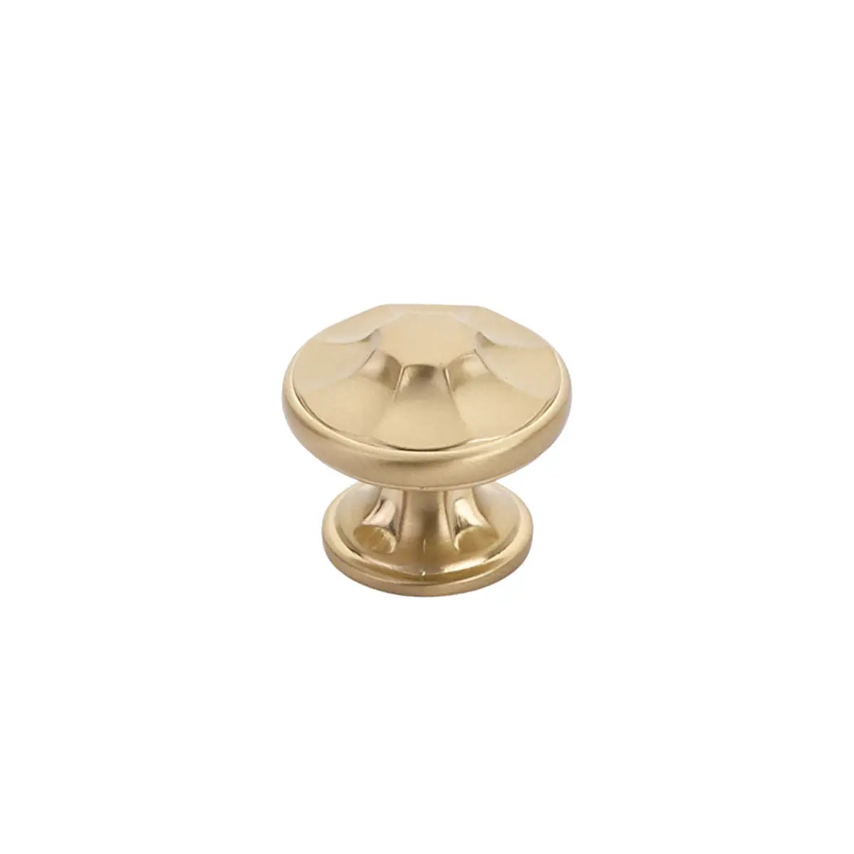 Schaub Empire, Knob, Signature Satin Brass,1-3/8" dia Schaub Hentell Schaub