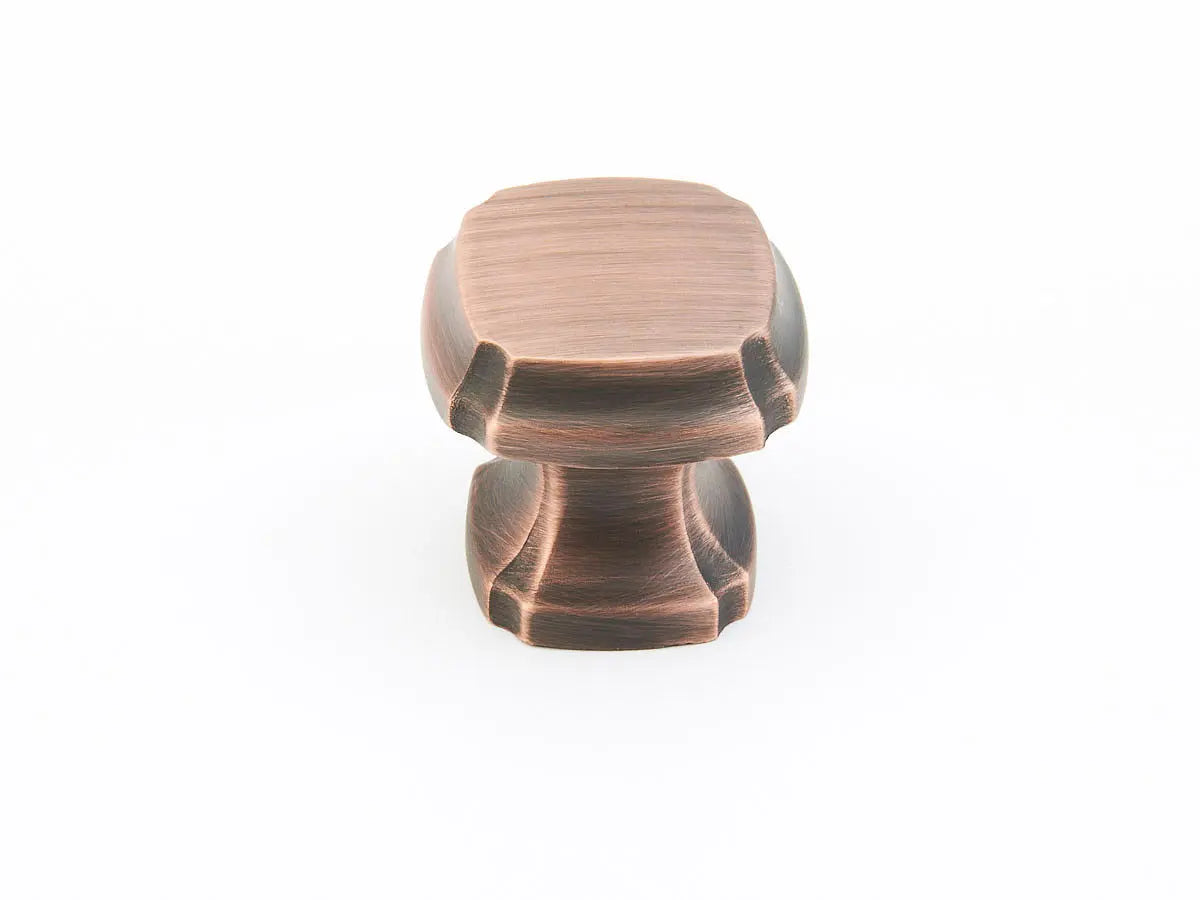 Schaub Empire, Knob, Square, Empire Bronze, 1-3/8" dia Schaub Hentell Schaub