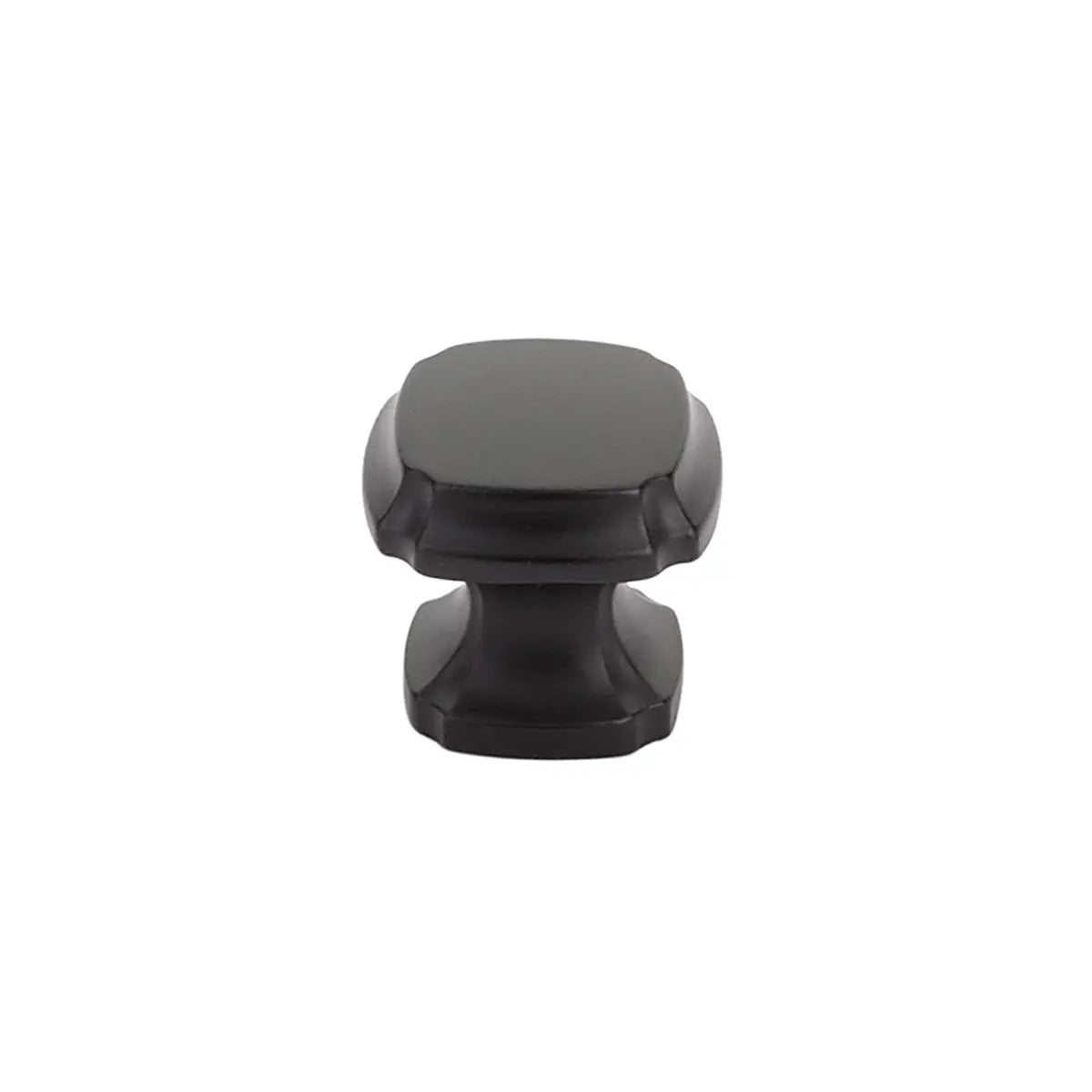 Schaub Empire, Knob, Square, Matte Black, 1-3/8" dia Schaub Hentell Schaub
