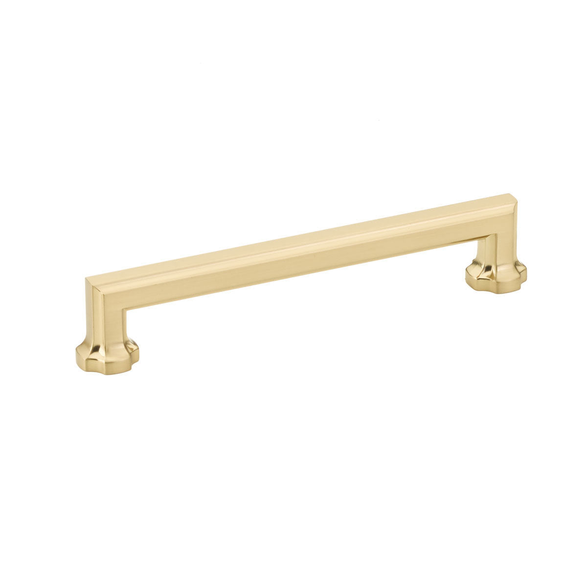 Schaub Empire, Pull, 6" cc, Signature Satin Brass Schaub Hentell Schaub