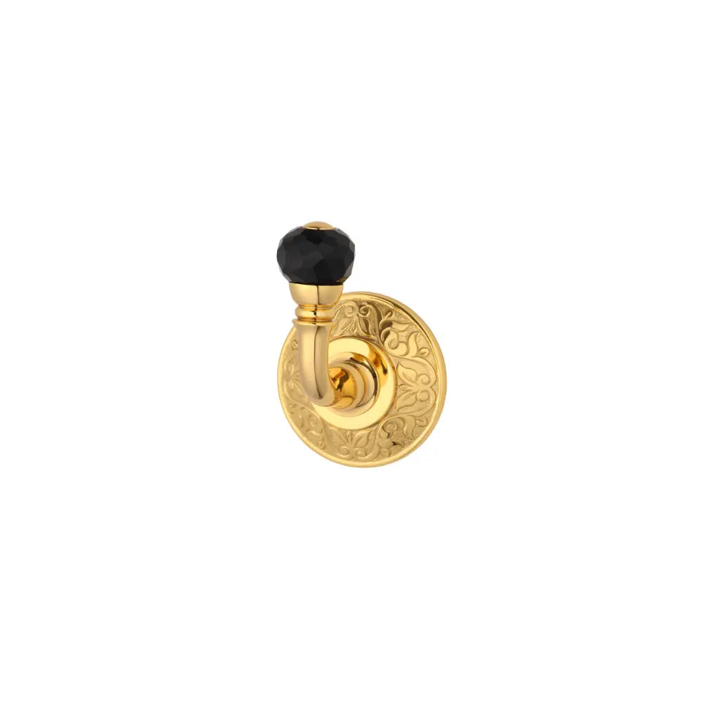 Vista D'oro Bloss Black Crystal Robe Hook - Hentell