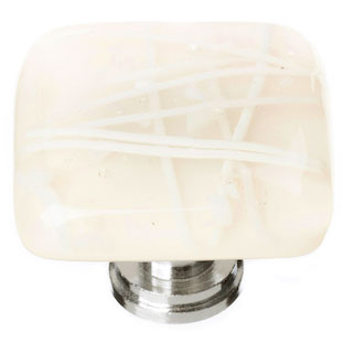 Cirrus vanilla & white mardi gras knob