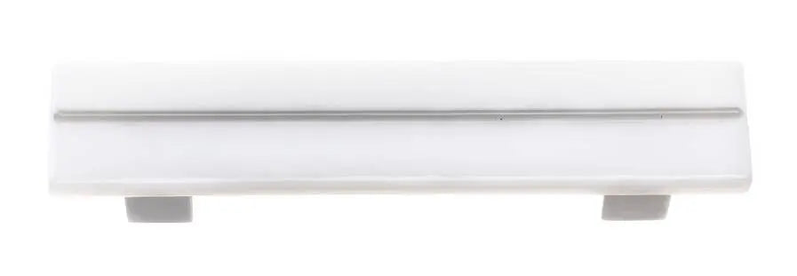 Bandwidth white pull & gray stringer with satin nickel