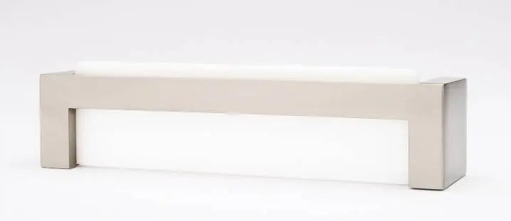 Skyline white pull with satin nickel base