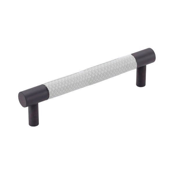 Tanners Craft Leather Accented Round Cabinet Pull with straight posts