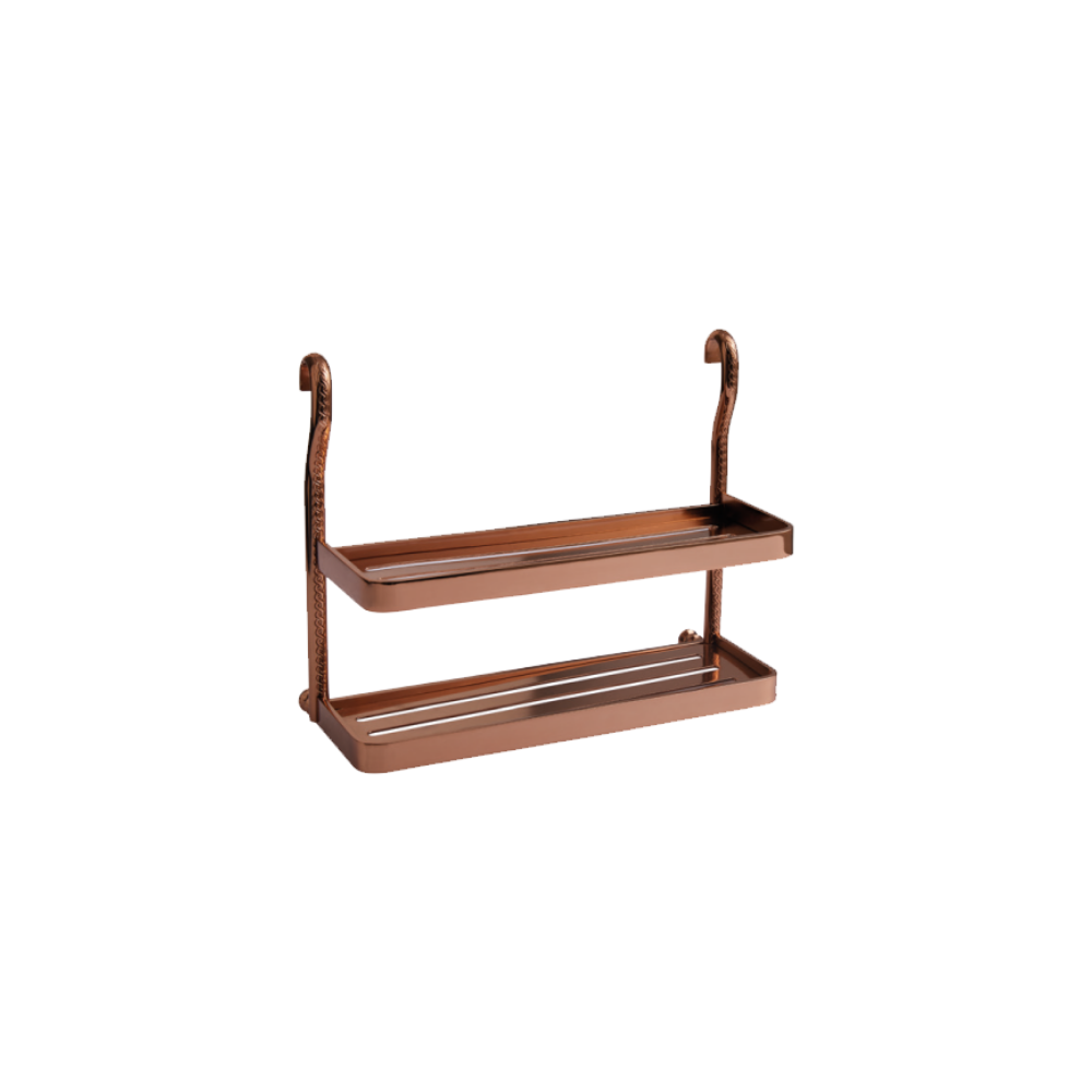 Vista D'oro Keb Patterned Kitchen Double Shelf Basket - Hentell