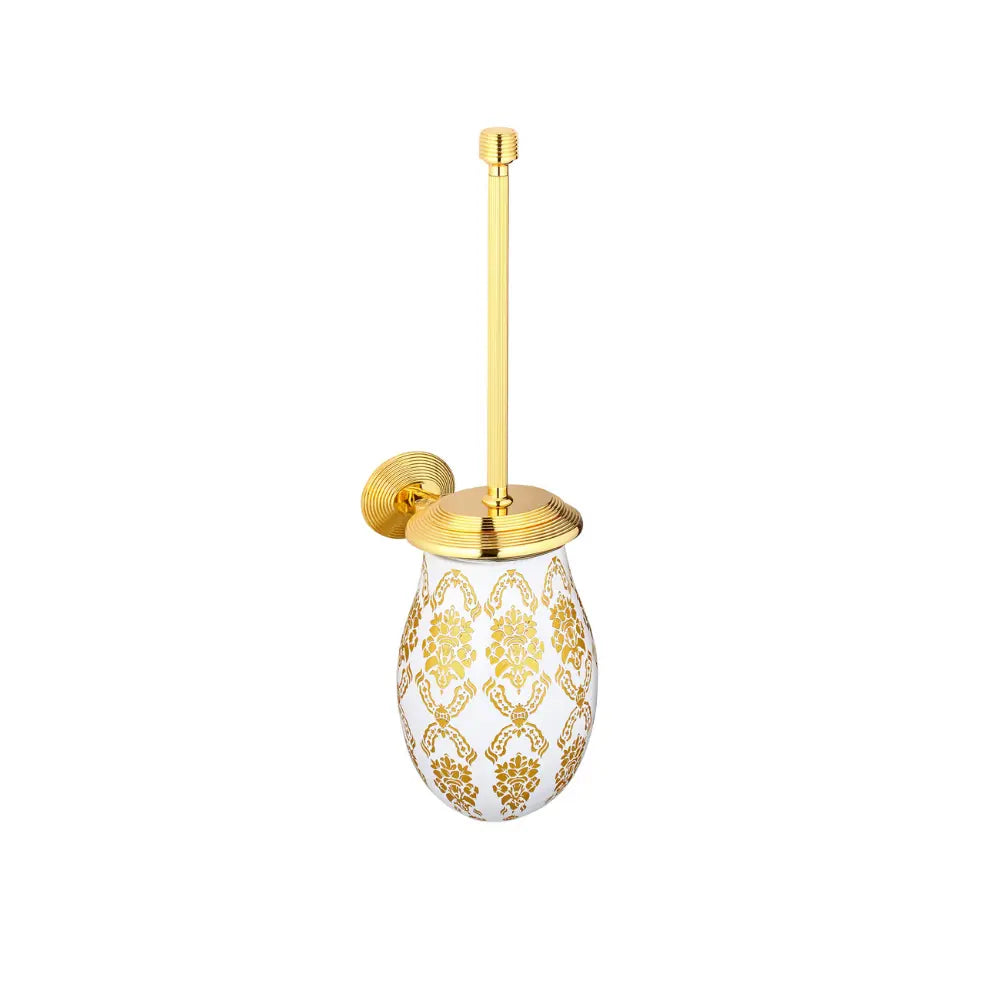 Vista D'oro Bub Wall Mounted Toilet Brush-White Glass - Hentell