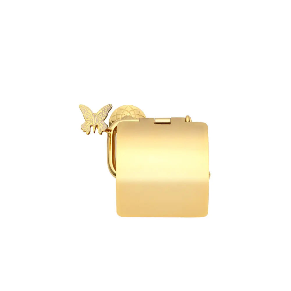 Vista D'oro Butterfly Toilet Roll Holder with Lid - Hentell