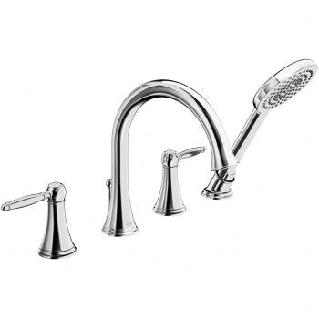 Classic 4-hole roman tub trim kit, chrome