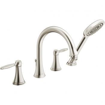 Classic 4-hole roman tub trim kit, brushed nickel