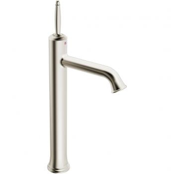 Classic one-hole single-lever joystick vessel mixer, brushed nickel