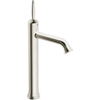 Classic one-hole single-lever joystick vessel mixer, brushed nickel