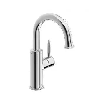 Classic single-hole side-lever basin mixer, chrome