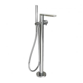 Riva free standing mixer for tub, chrome