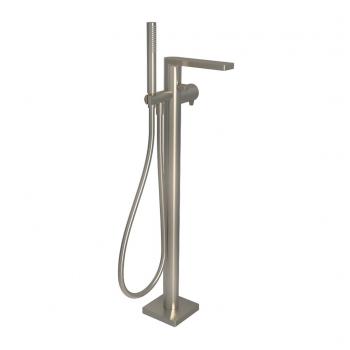 Riva X free standing mixer for tub, brushed nickel