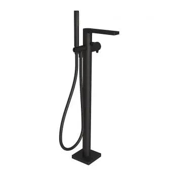 Riva X free standing mixer for tub, matte black