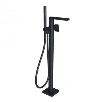 Strata X free standing mixer for tub, matte black