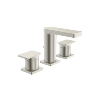 Strata X widespread, brushed nickel